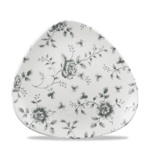Load image into Gallery viewer, Churchill Rose Chintz Grey Triangle Plate 22.9cm (12)