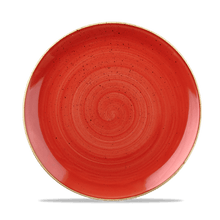 Load image into Gallery viewer, Churchill Stonecast Berry Red Coupe Plate