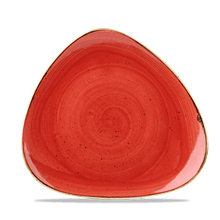 Load image into Gallery viewer, Churchill Stonecast Berry Red Triangle Plate