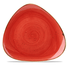 Load image into Gallery viewer, Churchill Stonecast Berry Red Triangle Plate