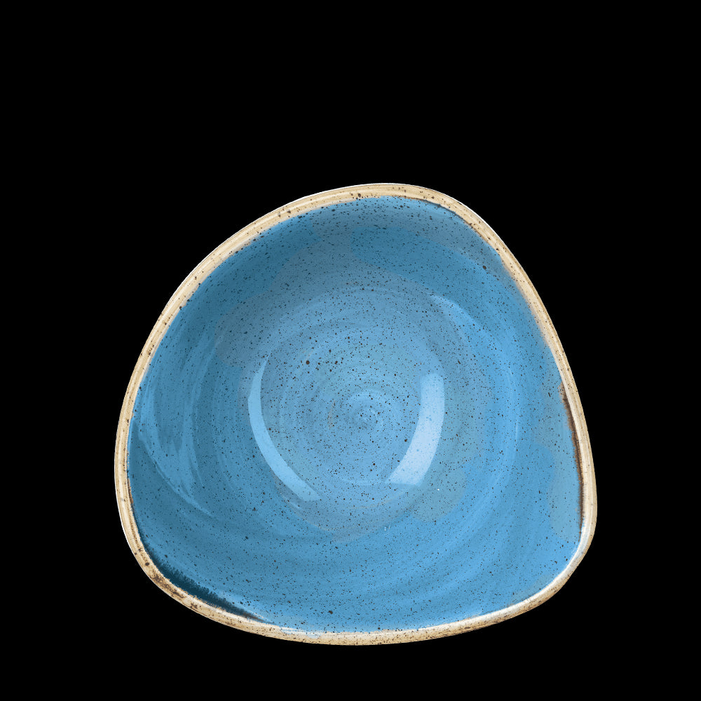 Churchill Stonecast Cornflower Blue Triangle Bowl