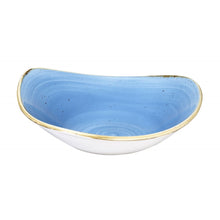 Load image into Gallery viewer, Churchill Stonecast Cornflower Blue Triangle Bowl