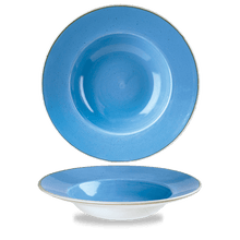 Load image into Gallery viewer, Churchill Stonecast Cornflower Blue Wide Rim Bowl
