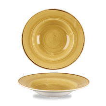Load image into Gallery viewer, Churchill Stonecast Mustard Wide Rim Bowl