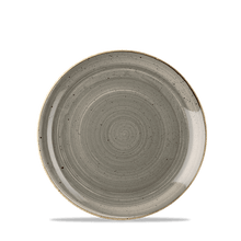 Load image into Gallery viewer, Churchill Stonecast Peppercorn Grey Coupe Plate