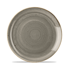 Load image into Gallery viewer, Churchill Stonecast Peppercorn Grey Coupe Plate