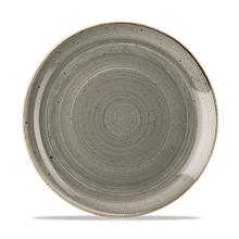 Load image into Gallery viewer, Churchill Stonecast Peppercorn Grey Coupe Plate