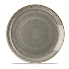 Load image into Gallery viewer, Churchill Stonecast Peppercorn Grey Coupe Plate