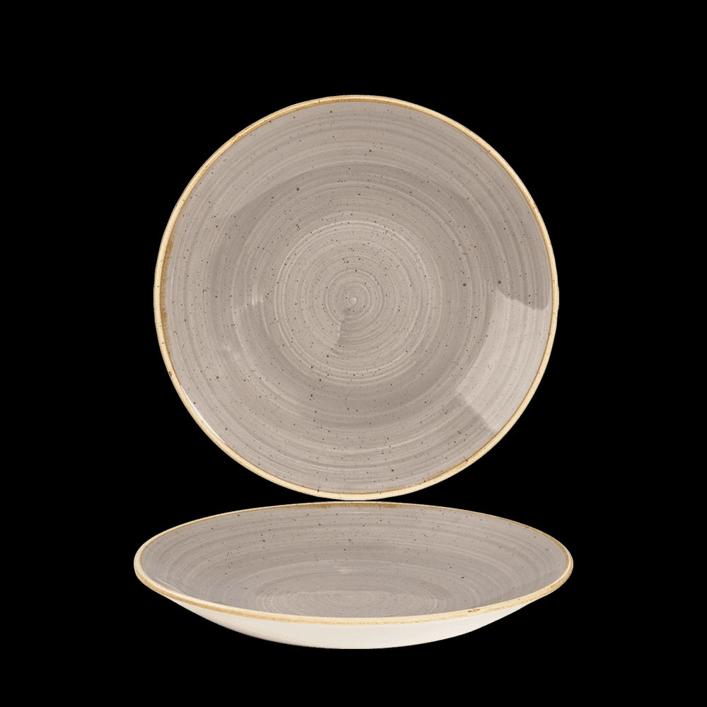 Churchill Stonecast Peppercorn Grey Deep Coupe Plate