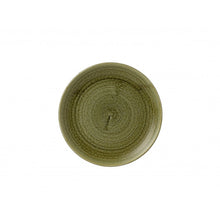 Load image into Gallery viewer, Churchill Stonecast Plume Olive Coupe Plate