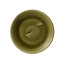 Load image into Gallery viewer, Churchill Stonecast Plume Olive Coupe Plate