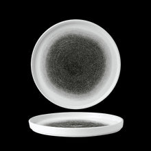 Load image into Gallery viewer, Churchill Studio Prints Raku Walled Chefs Plate Quartz Black