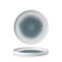 Load image into Gallery viewer, Churchill Studio Prints Raku Walled Chefs Plate Topaz Blue