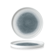 Load image into Gallery viewer, Churchill Studio Prints Raku Walled Chefs Plate Topaz Blue