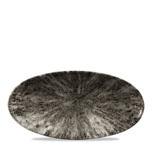 Load image into Gallery viewer, Churchill Studio Prints Stone Chefs Oval Plate Quartz Black 29.9cm (12)