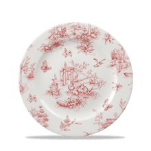 Load image into Gallery viewer, Churchill Toile Cranberry Plate