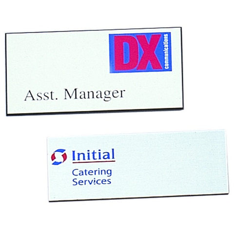 Plastic laminate name badges