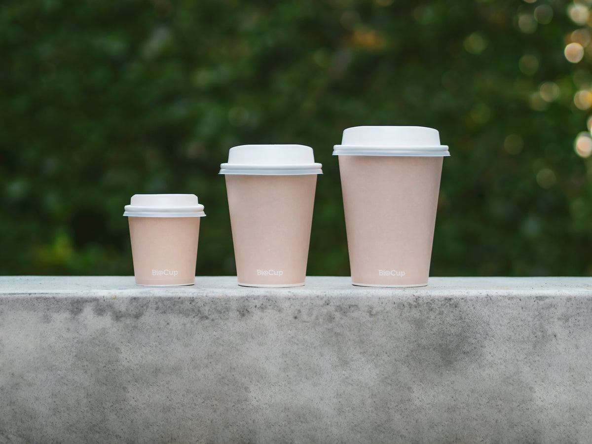 Aqueous Single Wall Hot Cups - Stone - 8oz (1000)