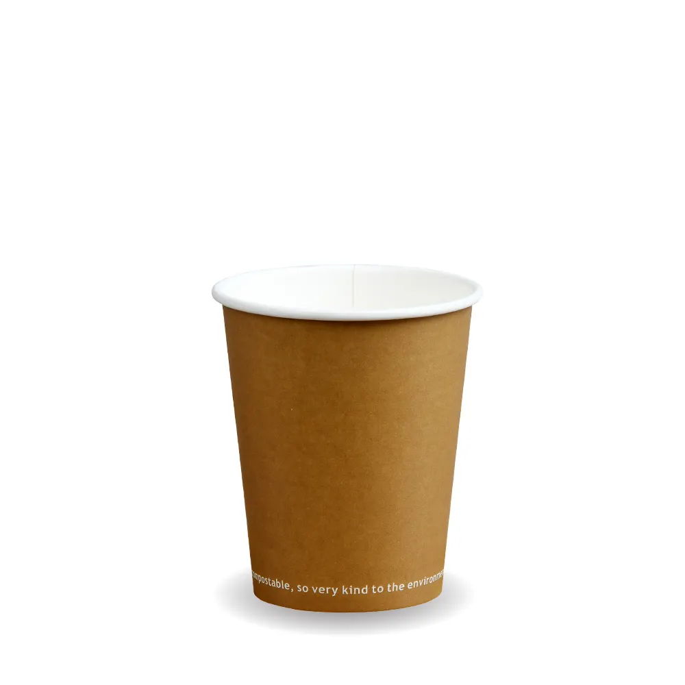 Single Wall Hot Cups - Kraft - 8oz (1000)