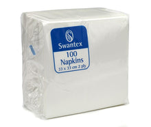 Load image into Gallery viewer, 2-Ply White Napkins 33cm x 33cm (2000)
