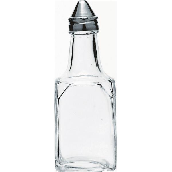 Catering Essentials Square Vinegar Bottle - Stainless Steel Top/H=130mm (6)