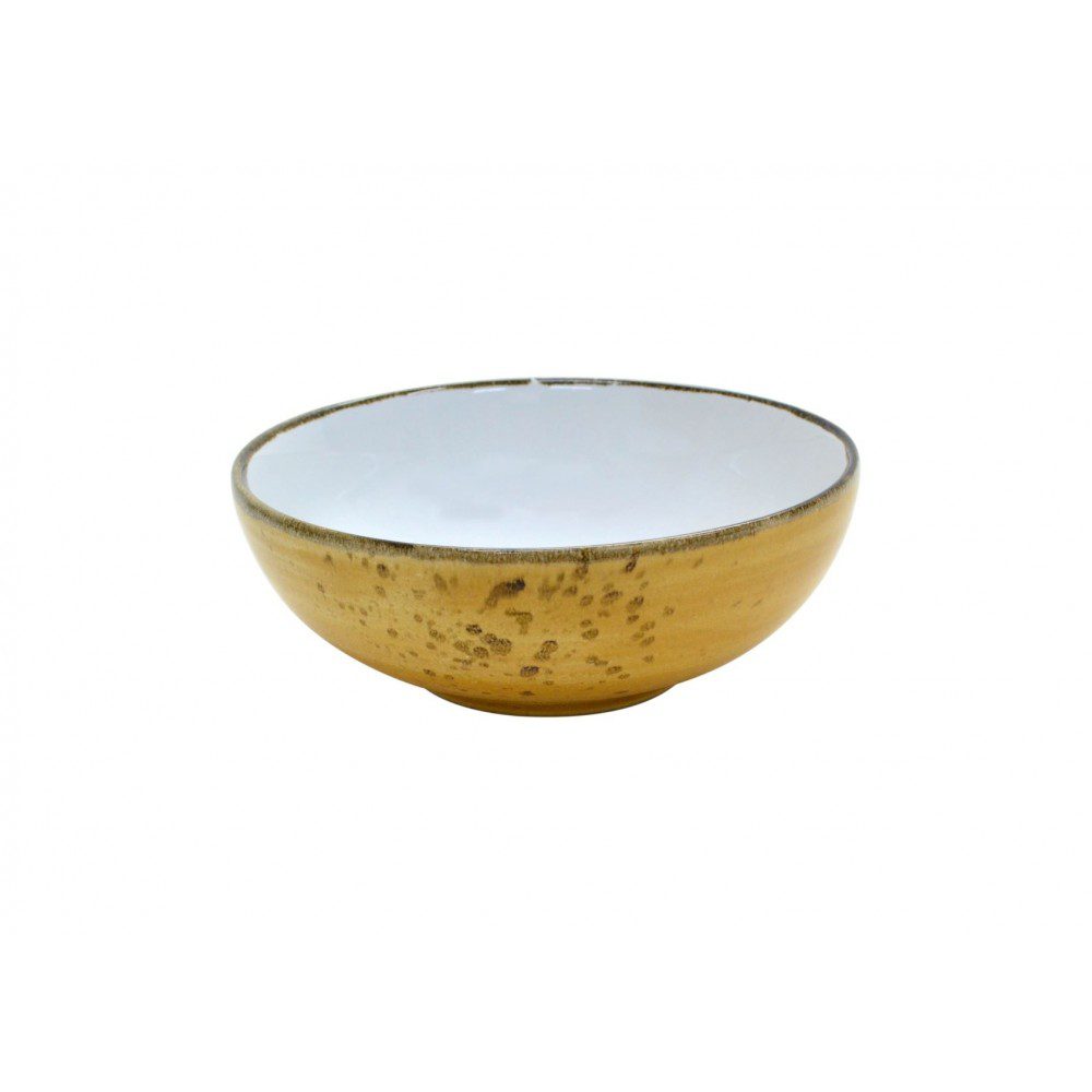 Sango Java Decorated Coupe Bowl Sunrise Yellow 16.8cm 6.5