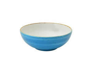 Sango Java Decorated Coupe Bowl Aqua Blue 17cm/6.5"