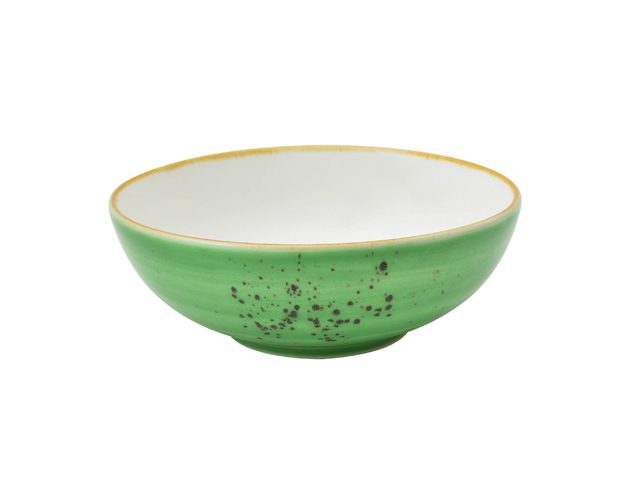 Sango Java Decorated Coupe Bowl Meadow Green 16.8cm 6.5