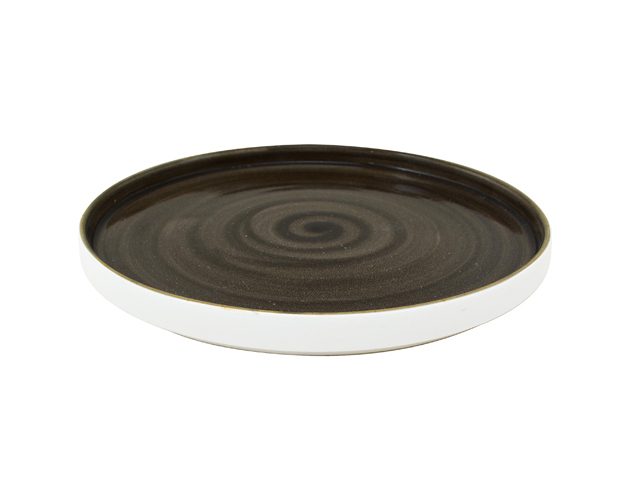 Sango Java Decorated Kaden Low Presentation Plate Woodland Brown