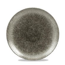 Load image into Gallery viewer, Churchill Raku Quartz Black Coupe Plate

