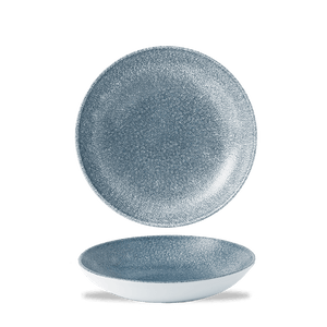 Churchill Raku Topaz Blue Coupe Bowl