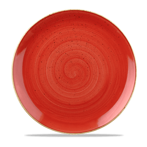 Churchill Stonecast Berry Red Coupe Plate