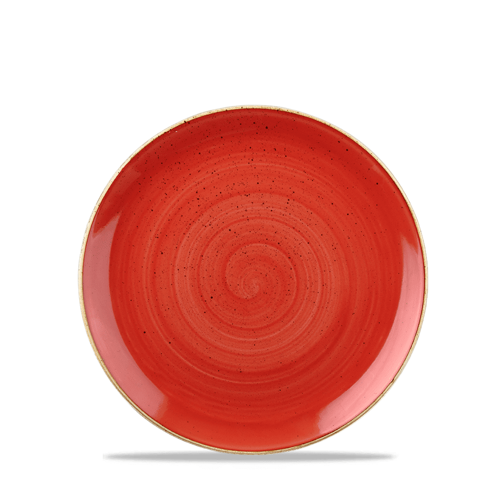 Churchill Stonecast Berry Red Coupe Plate