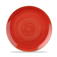 Load image into Gallery viewer, Churchill Stonecast Berry Red Coupe Plate
