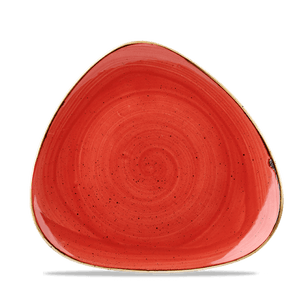 Churchill Stonecast Berry Red Triangle Plate