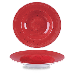 Churchill Stonecast Berry Red Wide Rim Bowl