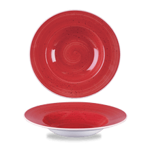 Load image into Gallery viewer, Churchill Stonecast Berry Red Wide Rim Bowl
