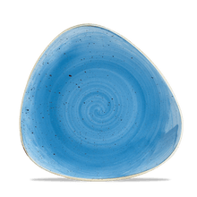 Load image into Gallery viewer, Churchill Stonecast Cornflower Blue Triangle Plate
