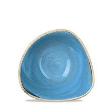 Load image into Gallery viewer, Churchill Stonecast Cornflower Blue Triangle Bowl
