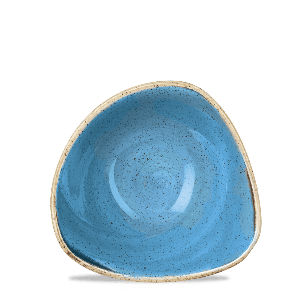 Churchill Stonecast Cornflower Blue Triangle Bowl