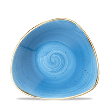 Load image into Gallery viewer, Churchill Stonecast Cornflower Blue Triangle Bowl
