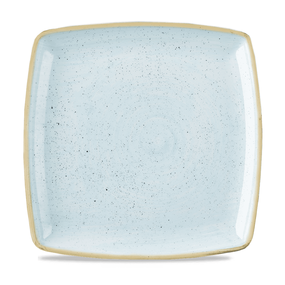 Churchill Stonecast Duck Egg Deep Square Plate 26.8x26.8cm (12)