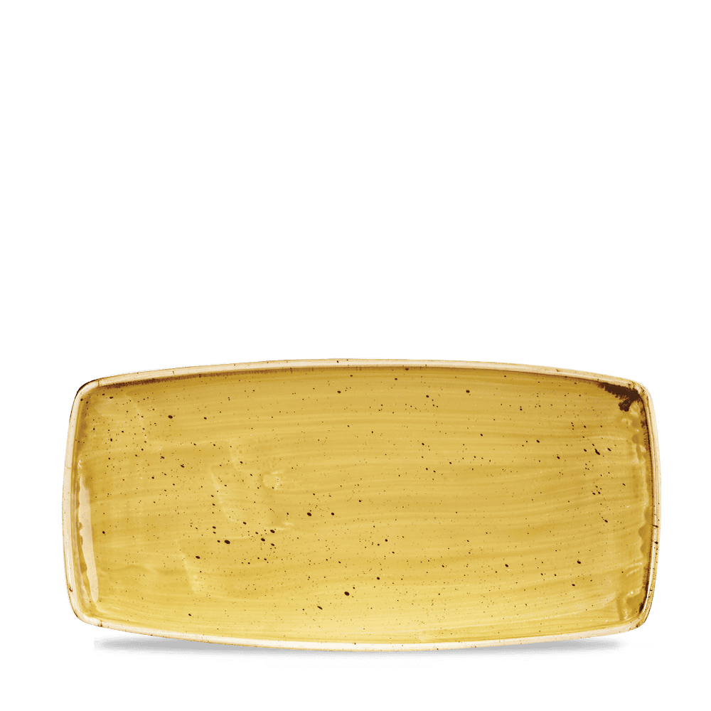 Churchill Stonecast Mustard Oblong Plate
