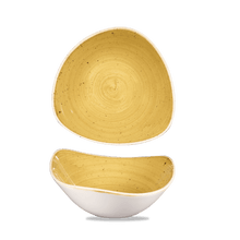 Load image into Gallery viewer, Churchill Stonecast Mustard Triangle Bowl
