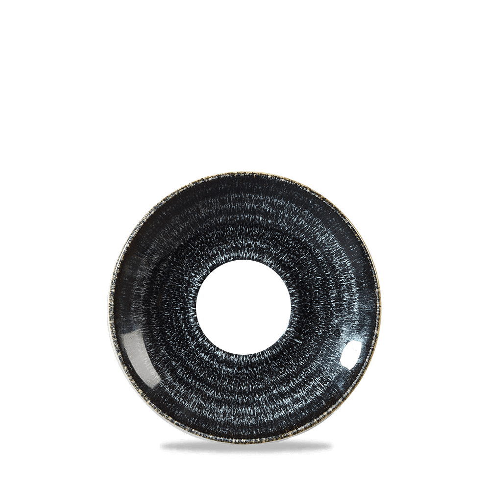 Churchill Studio Prints Charcoal Black Saucer 15.6cm (12)