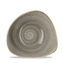 Load image into Gallery viewer, Churchill Stonecast Peppercorn Grey Triangle Bowl
