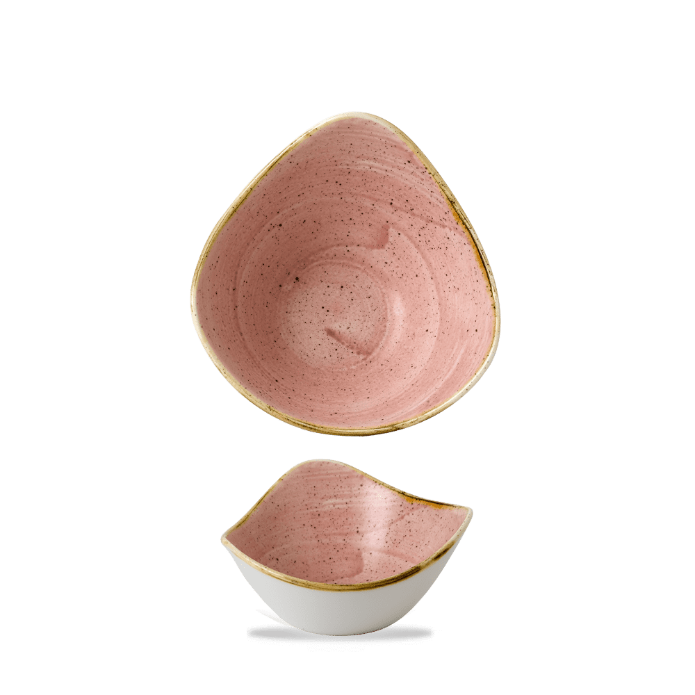 Churchill Stonecast Petal Pink Triangle Bowl
