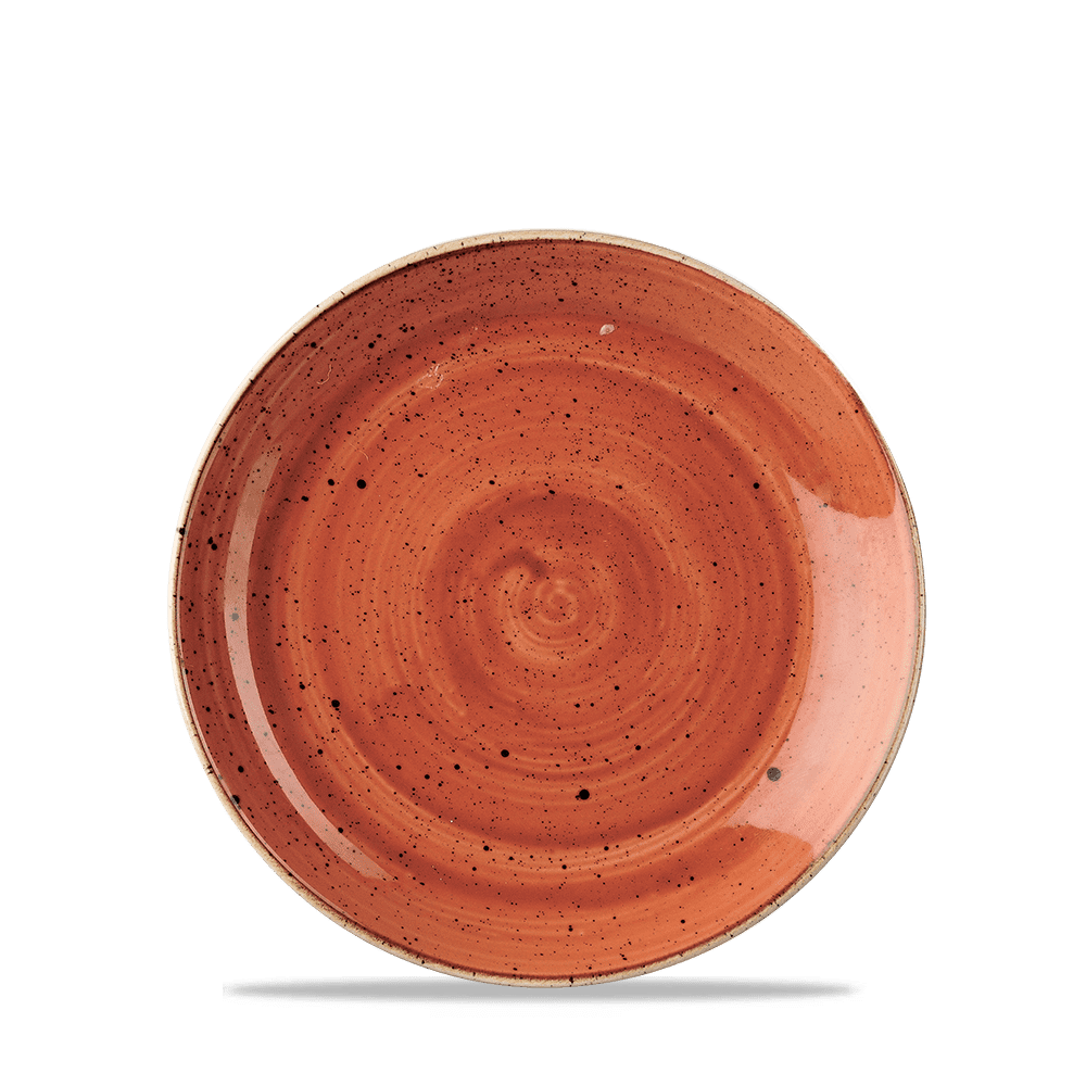Churchill Stonecast Orange Coupe Plate 
