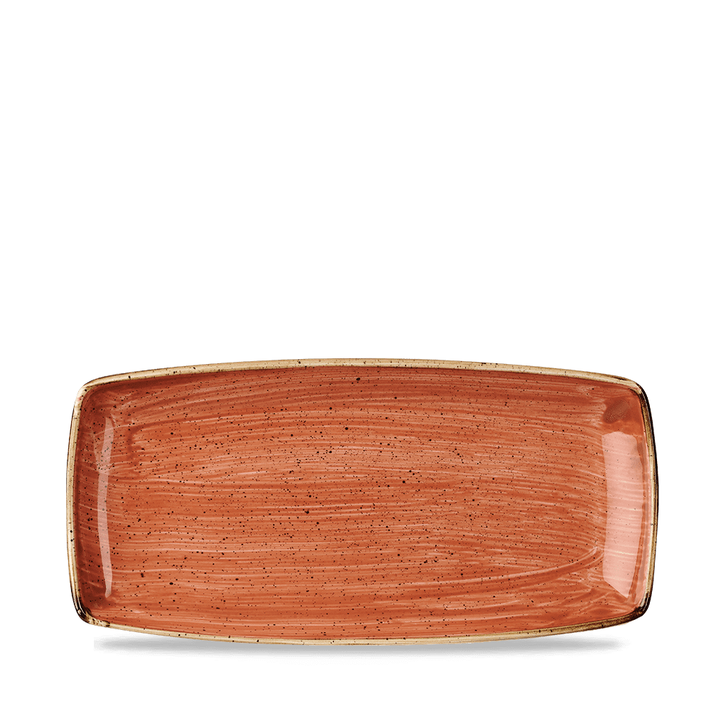 Churchill Stonecast Orange Oblong Plate