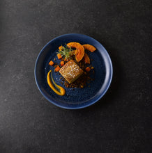Load image into Gallery viewer, Churchill Stonecast Plume Ultramarine Coupe Plate
